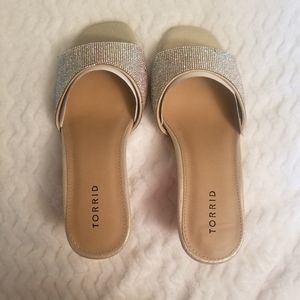 Gold Rhinestone Mule